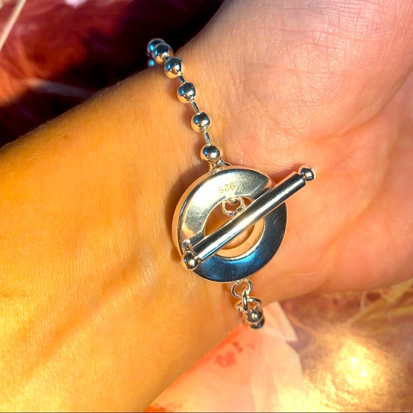 Sterling Silver Plated Beads Bracelet - Picture 3 of 3